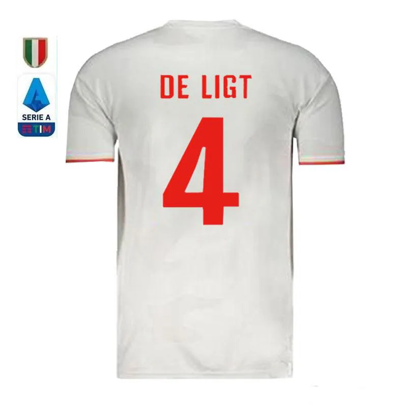 juve Serie A patch Футбольная Футболка DE LIGT Ronaldo home Out 3RD mandzukic Футбольная Футболка Размер S-2XL - Цвет: Away