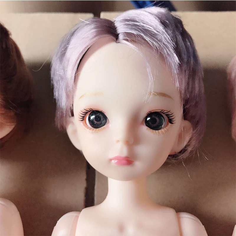 30cm BJD Doll Boy 1/6 Male Doll Short Hair Cute Baby DIY Naked Body With Head Dress Up Toys For Girls Children Gifts