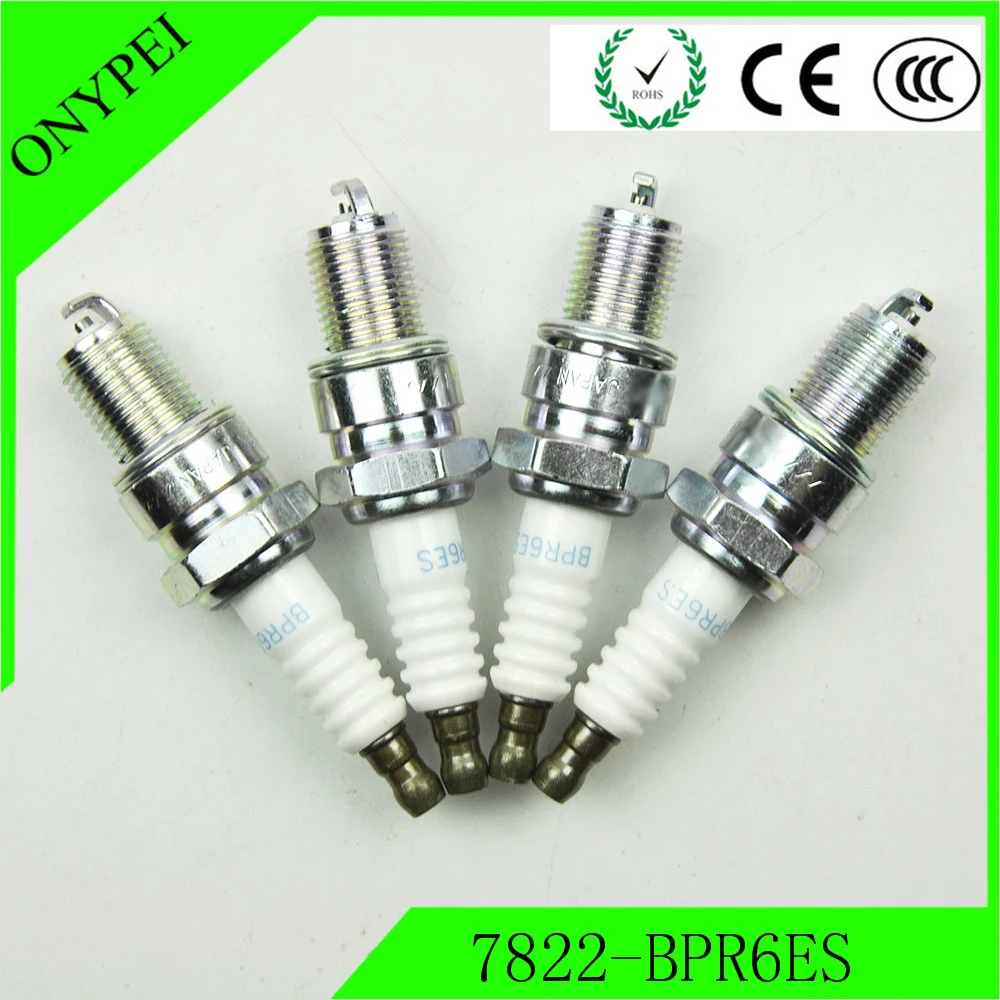 4 шт. BPR6ES 7822 Свеча зажигания для Chevrolet Pontiac hyundai Mitsubishi Dodge Geo BPR6ES-7822
