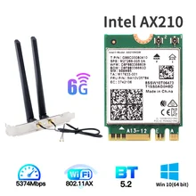 Dwuzakresowy 3000Mbps Wifi 6E Intel AX210 M.2 Wifi karta bezprzewodowa Bluetooth 5.2 802.11ac/ax AX210NGW z 6dbi anteny do wygrania 10