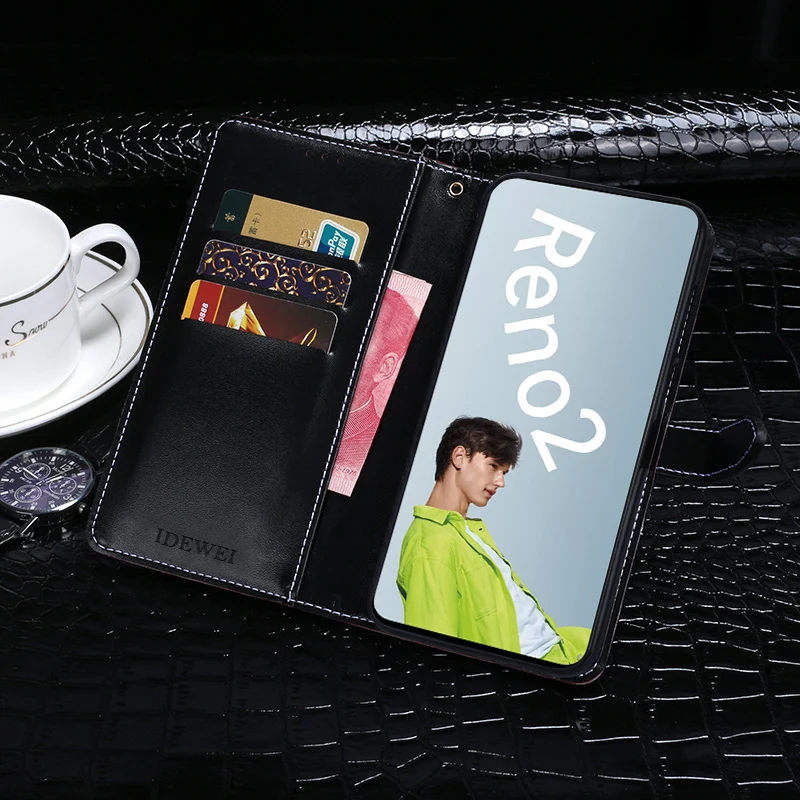 ITien Deluxe Винтажный стиль ТПУ силиконовый защитный кожаный чехол для телефона OPPO A9 Reno2 чехол Чехол закрытый Etui кожа