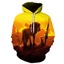 lion printed hoodies