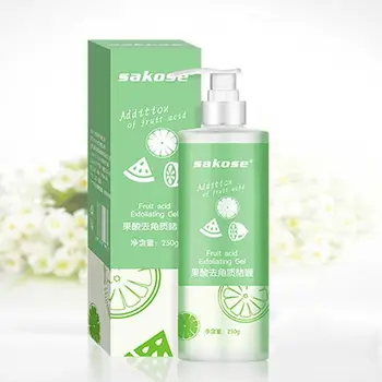 

Fruit Acid Deep Cleansing Facial Cleanser Natural Exfoliator Whitening Brightening Peeling Cream Gel Face Body Scrub Removal