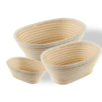 

Oval Natural Rattan Bread Fermentation Proofing Basket for Home Baking Storage Box