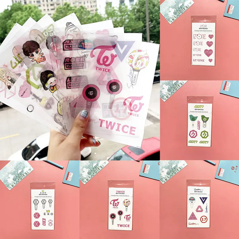 

1 Pcs Hot Sale K-POP Blackpink TWCIE GOT7 Album DIY PVC Stickers For Car Luggage Notebook Laptop Fridge Stationery Stickers