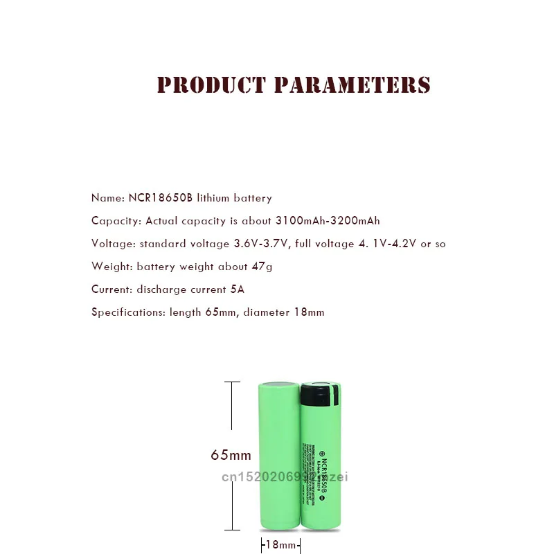 Panasonic NCR18650B 3,7 v 3400 mah 18650 литиевая аккумуляторная батарея фонарик батареи