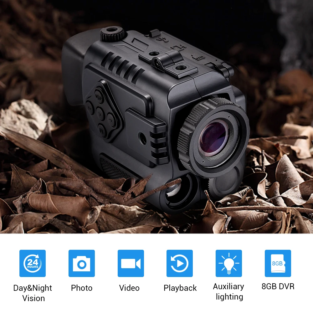 

5X ZOOM Digital Infrared IR Night Vision Scopes 8GB Video Recording DVR Monocular Telescope Long Range Small Size Portable