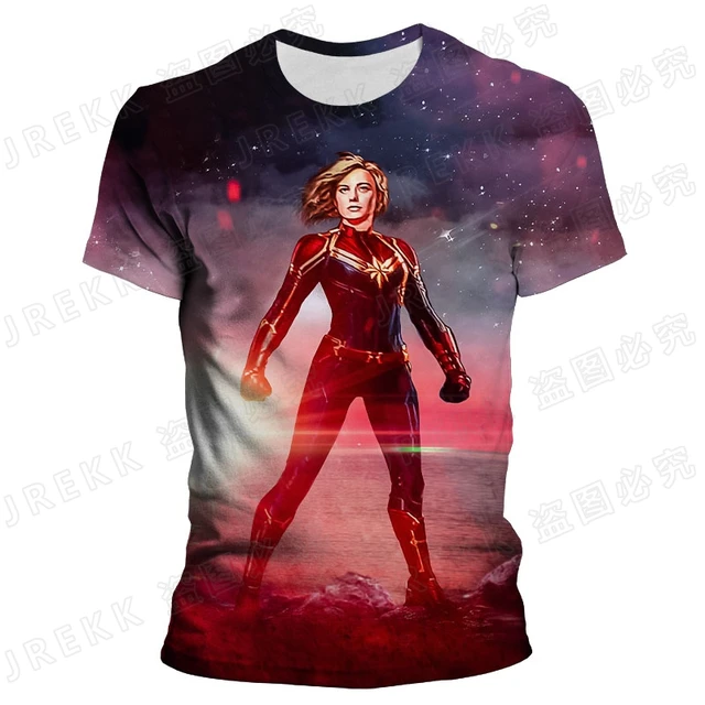 Avengers Captain Marvel 3d T Shirt Men 