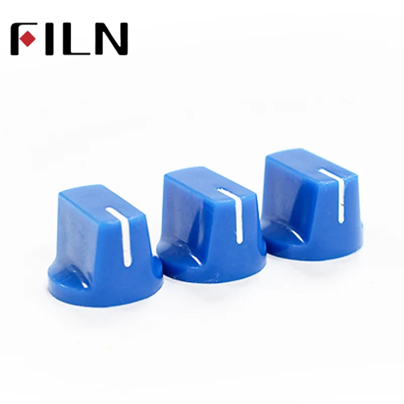 Blue 6.35mm shaft with SCREW Effector KONB Guitar Knob fluted slide Potentiometer Pedal Knobs