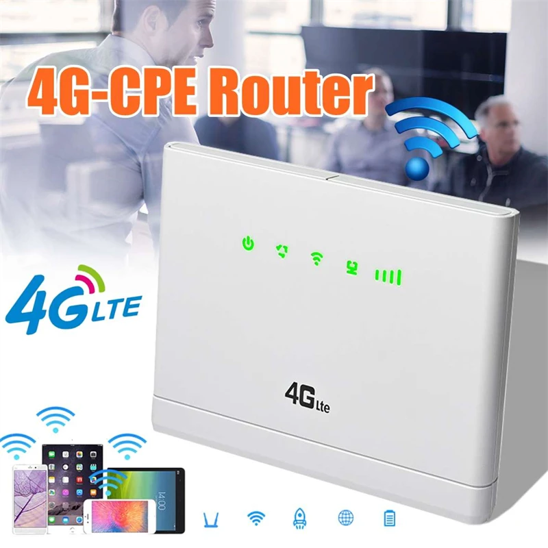 TIANJIE Router Sim 4G LTE Cat4 Mở Khóa Modem 4G Phát Wifi RJ45 WAN LAN Bên Ngoài anten GSM Kích Adapter wifi repeater with lan port