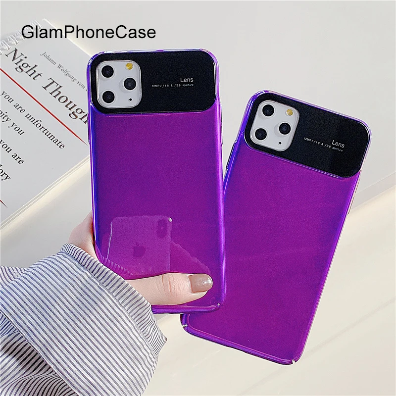 

GlamPhoneCase Simple Purple Phone Case For iPhone11Pro/Max X XS Max XR Hard Case Cover For iPhone11 7 8 6 6s Plus Case