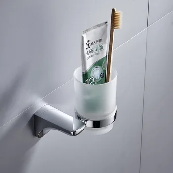 

Chrome Bathroom Toothbrush Cup Holder Cup Drying Mat Cup Holder Bathroom Toothbrush Glass Cup Holder Wall Hangers