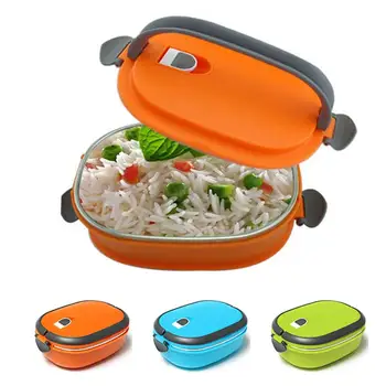 

2/1 Layer Stainless Steel Insulated Bento Lunch Box Food Container Storage Box Dinnerware Container School Office Bento Box