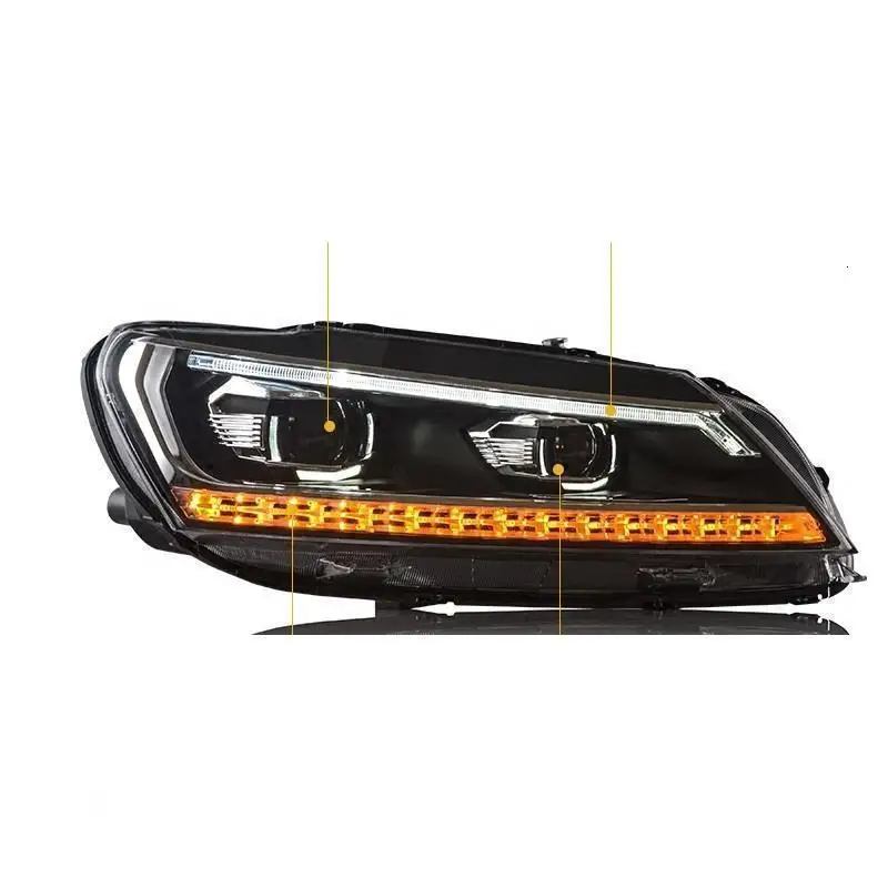 Автомобильные фары Luces Para авто DRL светодиодная лампа дневные ходовые огни Автомобильное освещение фары для Volkswagen Passat