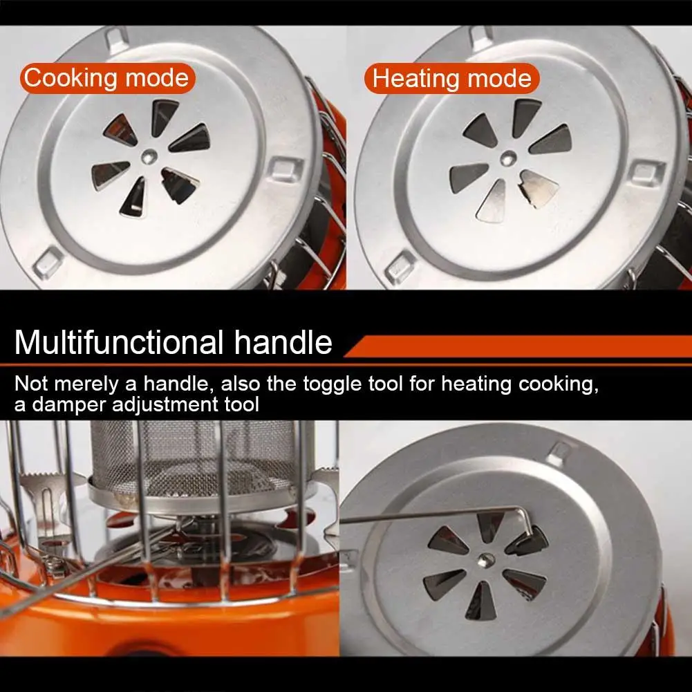 2 в 1 походная плита портативная безопасная низкое энергопотребление круглый год использование обогреватель походная плита для наружного зимнего использования