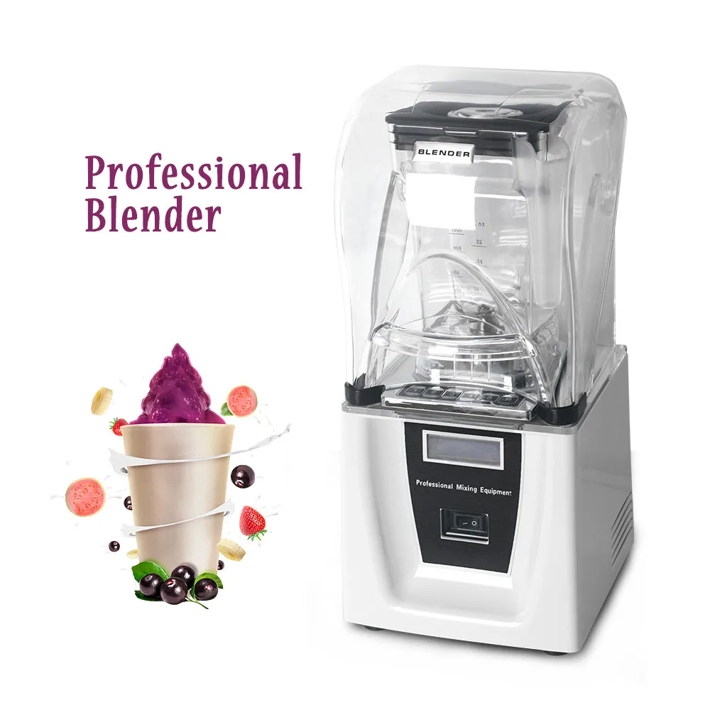 Commercial Smoothie Blenders, 3.9L / 132oz 2800W Countertop Silent