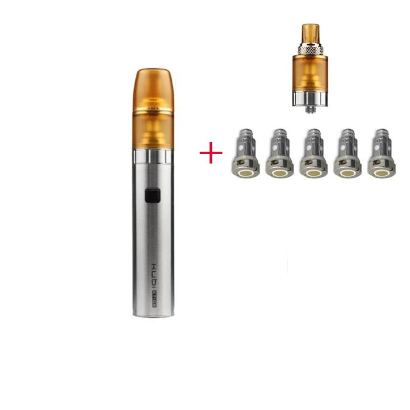 S kit with coils pod Горячая сигарета, ручка Kubi, стартовый набор, аккумулятор 1500 мАч, 2 мл, многоразовый, стручок Ом, катушка, электронная сигарета, набор vape VS Hotcig Kubi/Vinci X - Цвет: S kit with coils pod