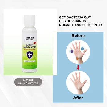 

ISNER MILE 118ml Portable Refreshing Hand Soap Gel Disposable Non-irritating Plant Based Alcohol Instant Hand Sanitizer Gel