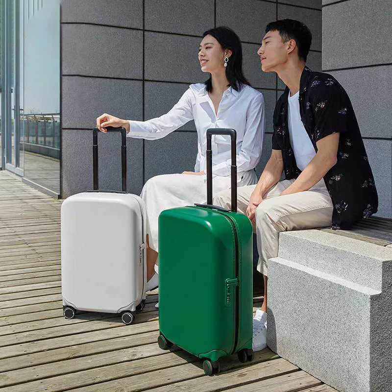 90 весело 20/24 дюймов дорожная костюм чехол 33L/65L полиэстер пароль крутящееся колесо для переноски на Чемодан Чехол-Желтый 24 дюйма Малая де viagem