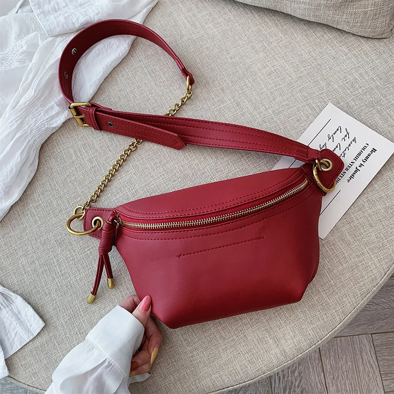 

Women Waist Bag Leather Fanny Pack Girl Chest Bag Female Casual Travel Bags Fashion Shoulder Pack Belt Packs Wholesale