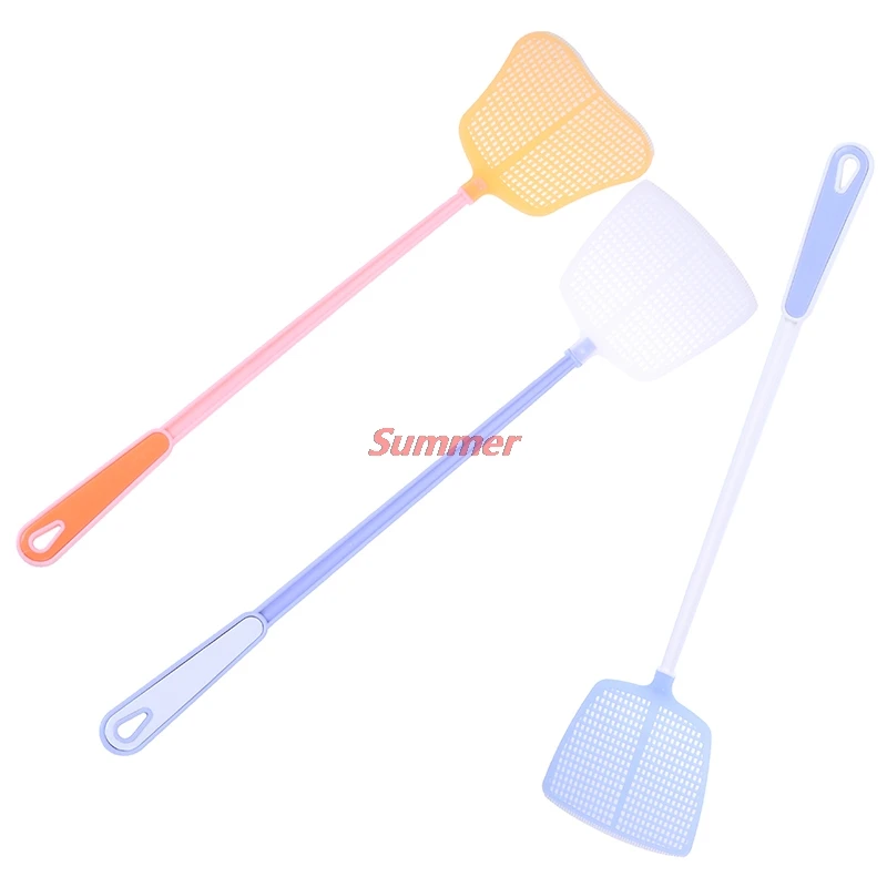 Kitchen Accessories Long Handle Plastic Fly Trap Swatter 1Pcs Fly Killer Hand Manual Flapper Pest Control fly swatter