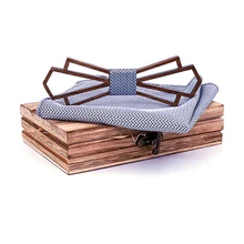 Деревянный галстук-бабочка ручной работы из бамбукового дерева шарф тренд галстук комплект в подарочной коробке Свадебные взрывы бутик черный орех галстук-бабочка