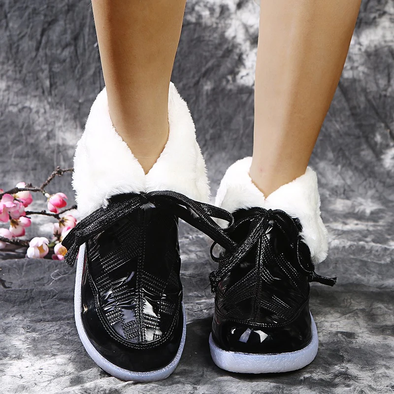 Rimocy/теплые женские ботинки на меху серебристого цвета зимние ботинки на водонепроницаемой платформе с высоким плюшем ботильоны на шнуровке размера плюс 43 Женская обувь|Зимние сапоги| | АлиЭкспресс