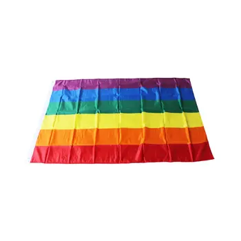 

150x90CM Large Size Colorful Rainbow Flag Lightweight Polyester Gay Parade Rainbow Peace Flags Home Decoration