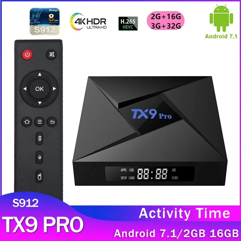 ТВ-приставка TX9 Pro на Android 7 1 С восьмиядерным процессором Amlogic S912 3 ГБ 32 2 4 ГБ/ГБ |