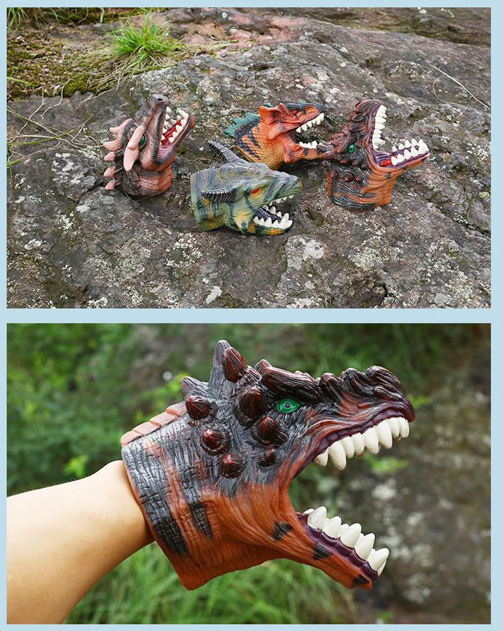 Реалистичные перчатки динозавра для ролевых игр с головой динозавра, мягкие игрушки, фигурки животных, игрушки для детей