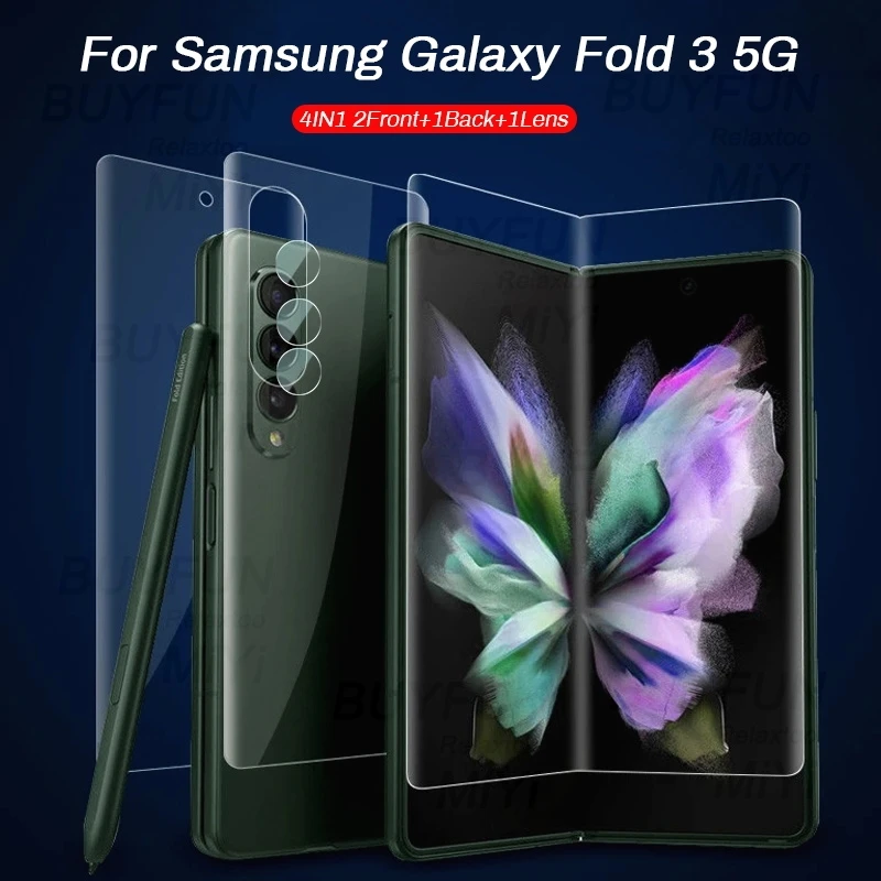 Гидрогелевая пленка 1-4 для samsung galaxy z складывающаяся Защитная переднего экрана 3