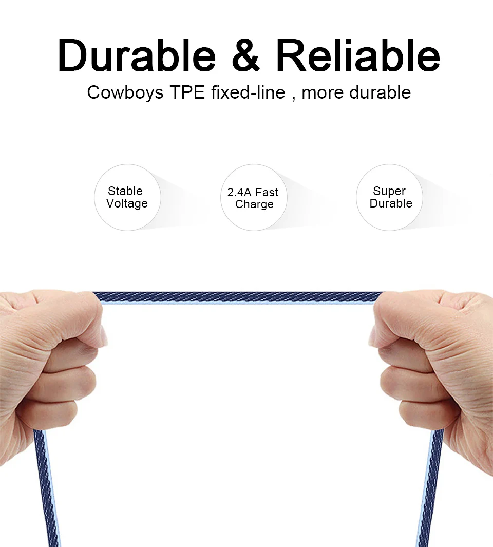 Obobix usb type C зарядный кабель для samsung Galaxy S10 Plus мобильный телефон 2.4A кабель для быстрой зарядки для устройств типа C Джинсовый шнур
