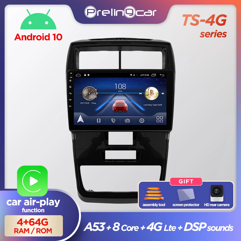 Автомагнитола Prelingcar Android 10 0 для TOYOTA Avanza 2019 мультимедийный видеоплеер GPS навигация