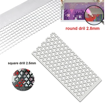 

square drill Diamond Painting Drawing Ruler Dot Drill Diamond Embroidery Mesh Ruler Stainless Steel Ruler Tool