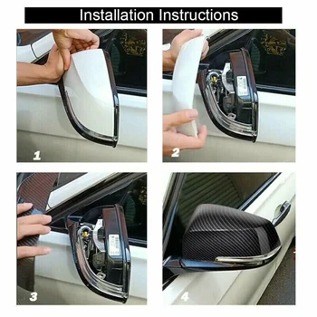 

2pcs Mirror Cover Auto Cap Carbon Fiber Style ABS For BMW F20 F21 F23 F30 Rearview