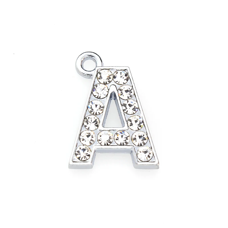 Rhinestone Letter Alphabet Jewelry Charm  Letters Jewelry Making - 1pc  21mm - Aliexpress