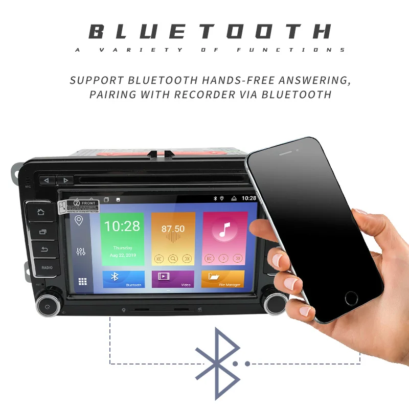 Автомобильный мультимедийный плеер QlenYun 2Din GPS Android 8 1 для