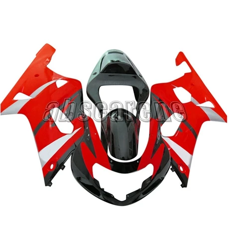 Полный комплект обтекателей для Suzuki GSXR600 G-SXR750 K1 2000 2001 2002 2003 ABS пластик мотоцикл Обтекатели глянцевый красный черный кузов