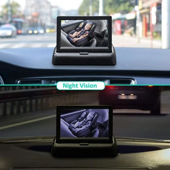 

Baby Car Mirror Camera Child Safety Display View Infant in Rear Facing Seat Wide Clear View Night-vision Camera Dropshipping