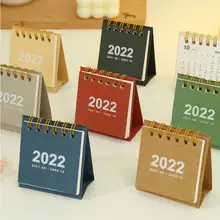 Mini kalendarze praktyczne 2022 Pure Color mały kalendarz biurkowy lekki kalendarz biurkowy s tanie tanio CN (pochodzenie) FAIRY Papier W stylu japońskim
