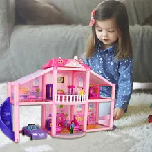 Двухэтажная роскошная вилла игрушка DIY сборный дом модель моделирование игровой набор игрушки набор девочка игрушка на день рождения Рождественский подарок кукла игрушка