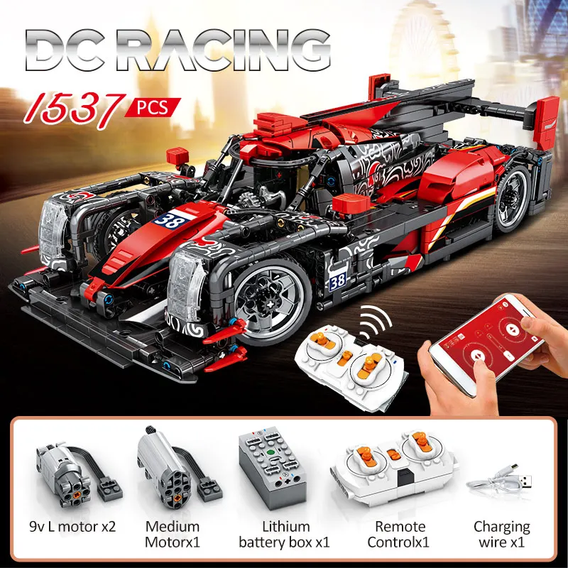 SEMBO создатель города RC/non RC 1:14 гоночный автомобиль MOC APP Technic модель спортивного