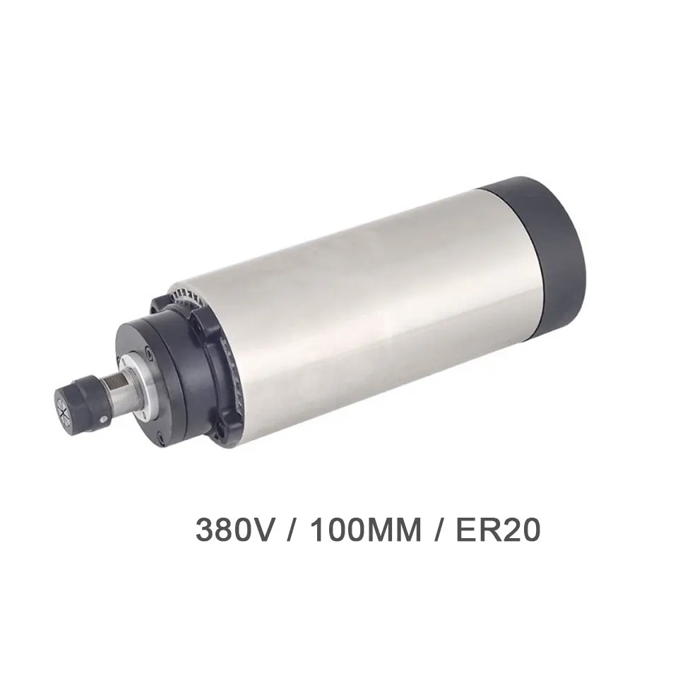 380V 100MM ER20 Daedalus CNC 100 мм/105 мм мотор шпинделя 220 В/380 В шпиндель 3 кВт с воздушным охлаждением квадратный двигатель ER20 Фрезерный резак гравировальный инструмент - Цвет: 380V 100MM ER20