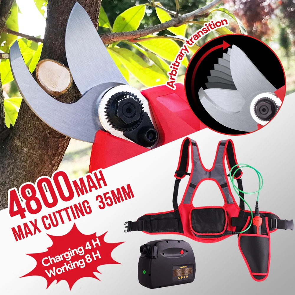 Cekegon 35Mm Forbici Elettriche Da Giardino Cesoie Elettriche Da Potatura Trimmer Da Giardino Trimmer Elettrico Attrezzi Da Giardino