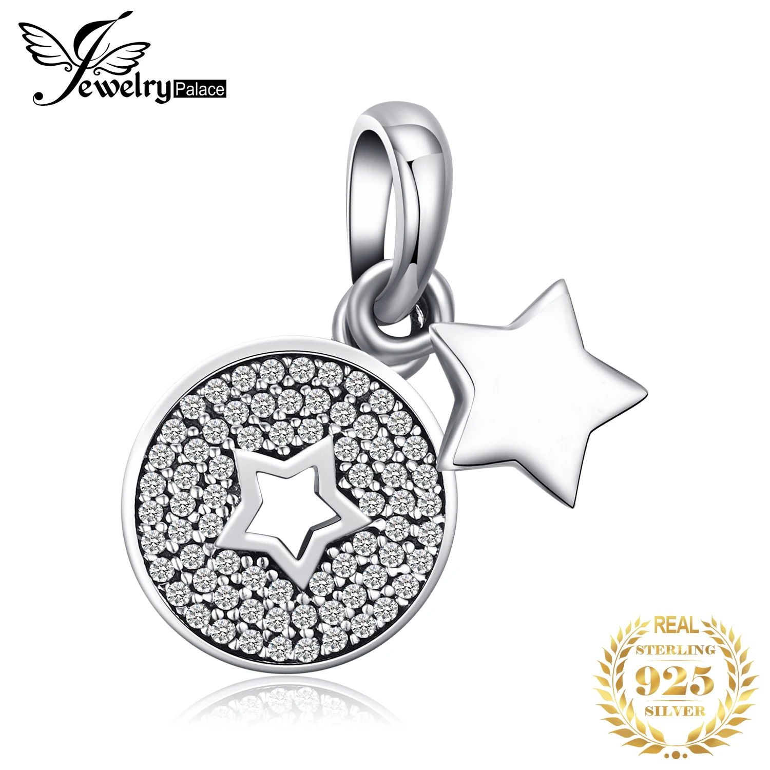 Jewelrypalace стерлингового серебра 925 из небесно-звезда Бусины Fit Браслеты белый