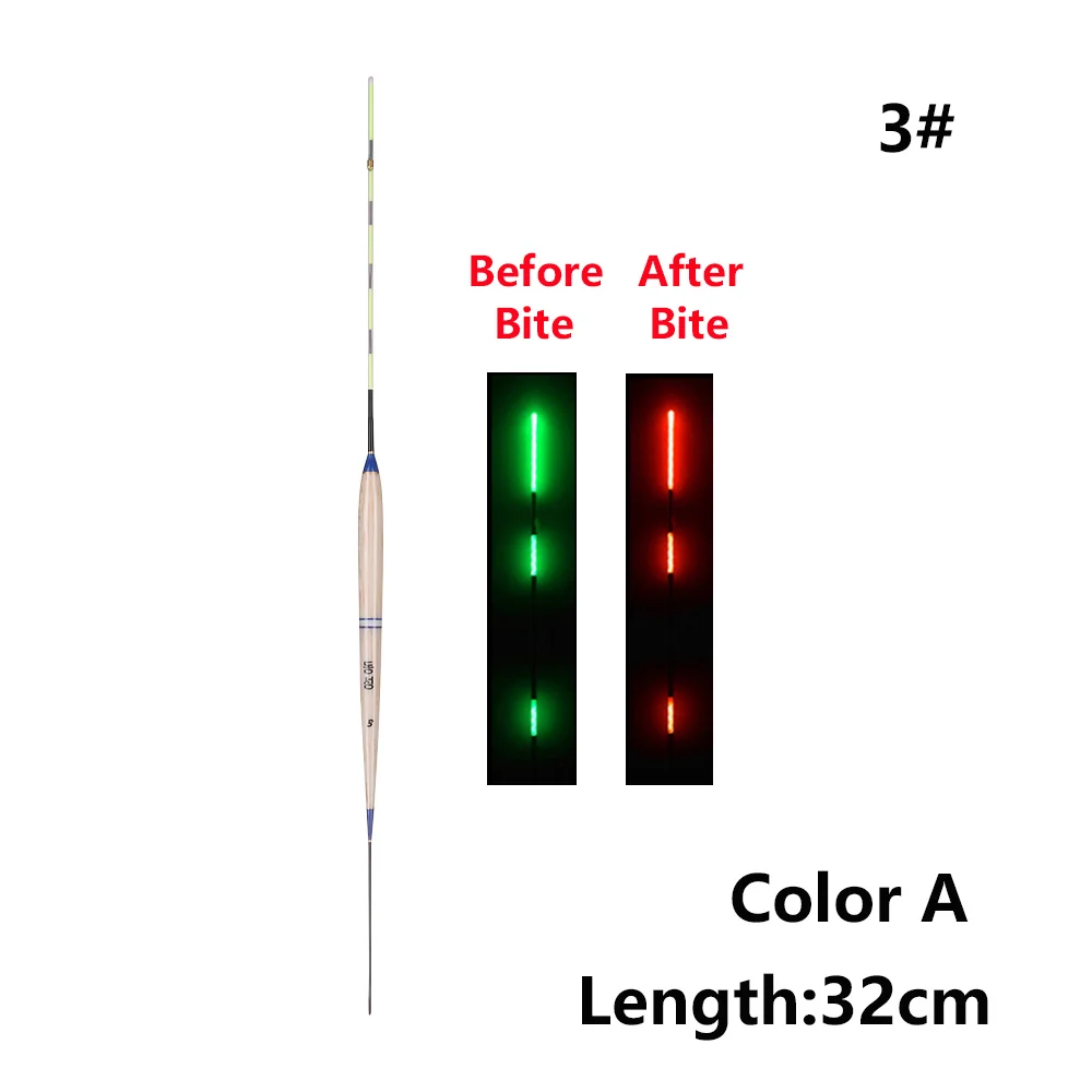 Color A - 3 Умный поплавок для рыбалки, сигнализация для укуса рыбы, приманка для укуса, гравитационный Сенсор, светодиодный Изменение цвета освещения, автоматический ночной электронный буй - Цвет: Color A - 3