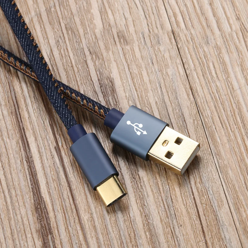 Vogek USB C кабель для samsung S9 S8 Demin Cowboy type C кабель для Xiaomi mi9 Redmi note 7 зарядный кабель для телефона One Plus 5