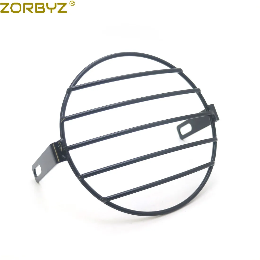 

ZORBYZ 7" Retro Vintage Motorcycle Black Grill Side Mount Headlight Cover Mask For CB400 CB500 Custom