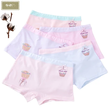 

4PCS Girls' Cotton Soft Underwear Class A Children's Panties Boxers Underpants Girl Kids Child Female Panty Comfort Clothes
