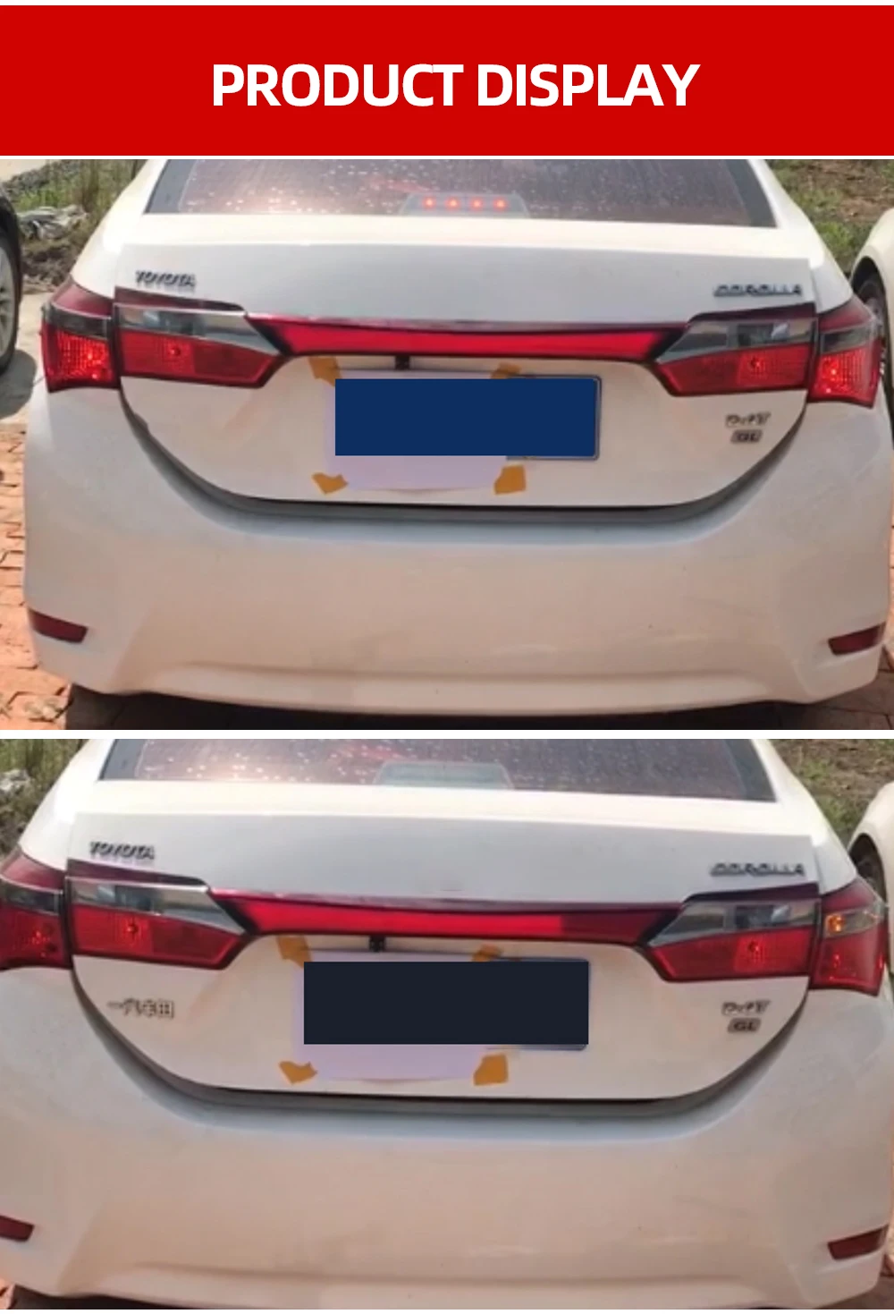 2 шт. для Toyota corolla- задний бампер багажник задний свет, светодиодные задние фонари отражатель тормозной Предупреждение льный сигнал противотуманная фара